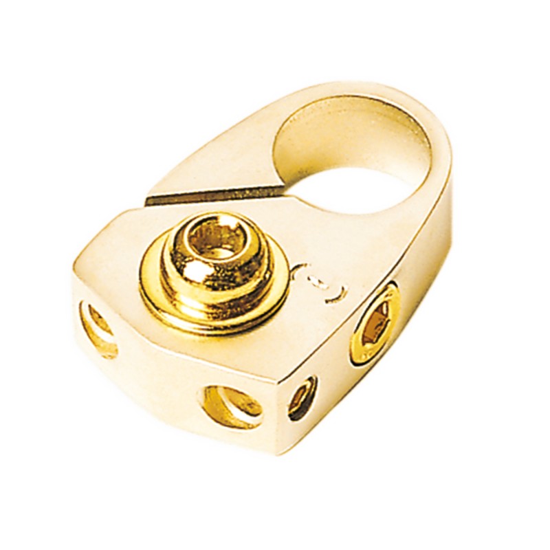 Batterieklemme Minuspol (gold) mit Batterieschutz 2 x 10 mm²