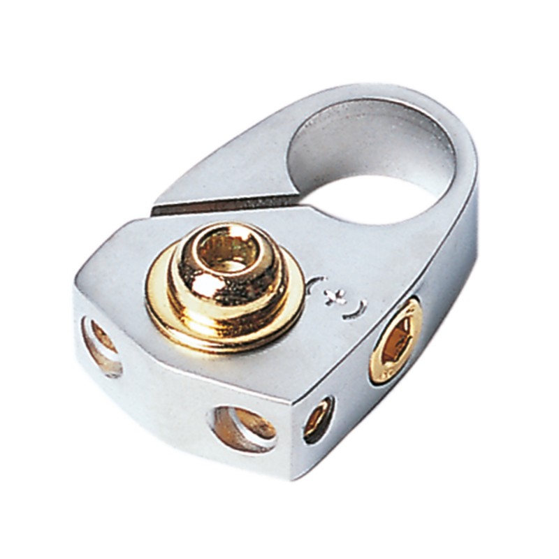 Batterieklemme Pluspol (silber) mit Batterieschutz 2 x 10mm²