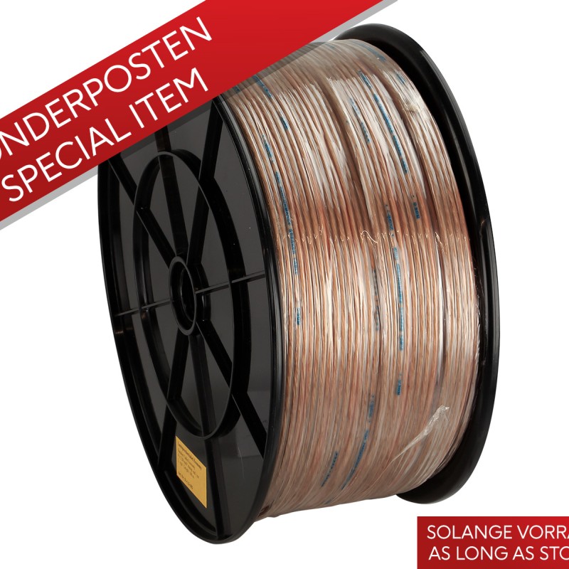 Lautsprecherkabel 4x2.50mm² Transparent/Rot