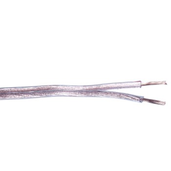 Lautsprecherkabel 2x0.75mm² Transparent / Rot
