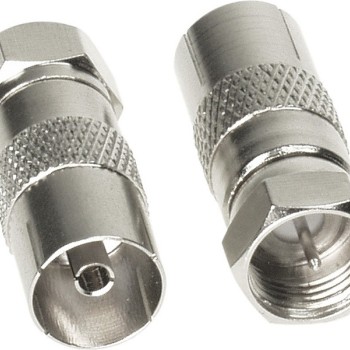 Antennenadapter F-Stecker > Koaxial-Buchse