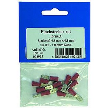 FLACHSTECKER FÜR KFZ,ROT STECKMAß 4,8X0,8MM