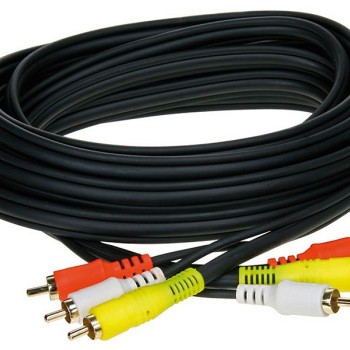 A/V Kabel 5 m / 3 Stecker rot-weiß-gelb