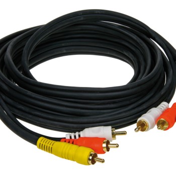 A/V Kabel 3 m / 3 Stecker rot-weiß-gelb