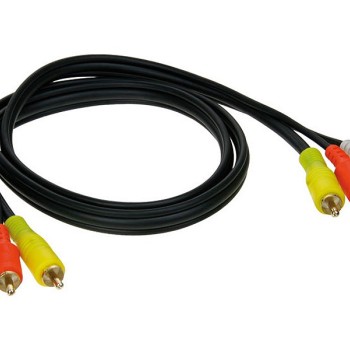 A/V Kabel 1 m / 3 Stecker rot-weiß-gelb