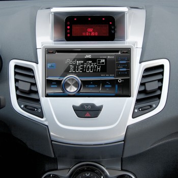 2-DIN Radioblende Ford Fiesta mit Display silber