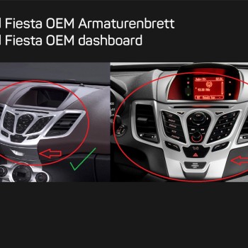 2-DIN RB mit Fach Ford Fiesta (mit Display) 2008 > schwarz