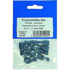 FLACHSTECKHÜLSE FÜR KFZ,BLAU,ISOLIER STECKMAß