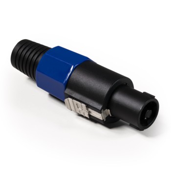 PA-Lautsprecherstecker mit Knickschutz, 4-polig, schraubbar