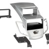 2-DIN Radioblende mit Fach Ford Fiesta mit Display silber