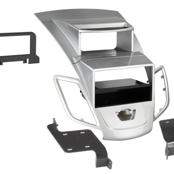 2-DIN Radioblende mit Fach Ford Fiesta mit Display silber