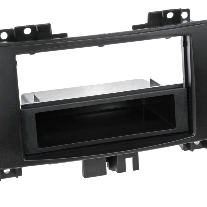 2-ISO Radioblende mit Fach Mercedes/VW schwarz