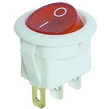 WIPPENSCHALTER 3-POLIG, EIN/AUS ROTE WIPPE