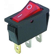 WIPPENSCHALTER, SCHWARZ, BELEUCHTET