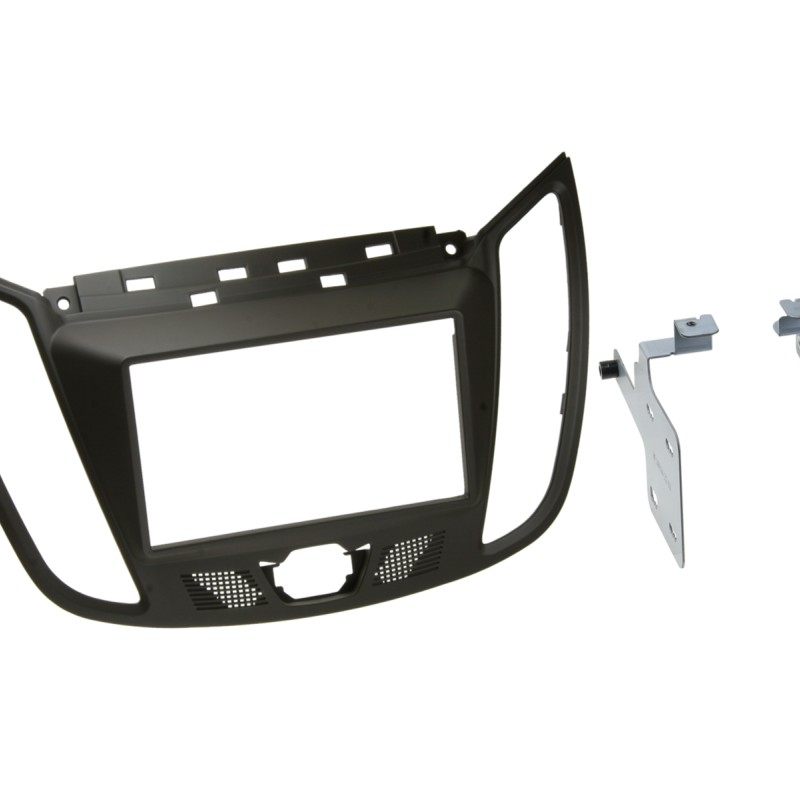 2-DIN Radioblende für Ford C-Max - Kuga in Dunkelbraun