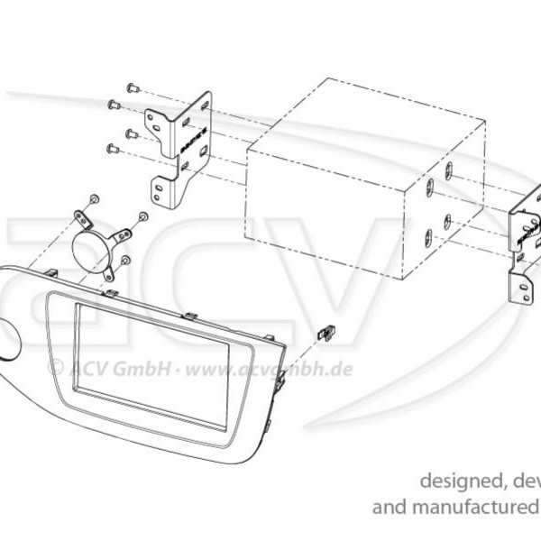 2-DIN RB Kia ceed/ProCeed 2012-2018  Klavierlack  Braun