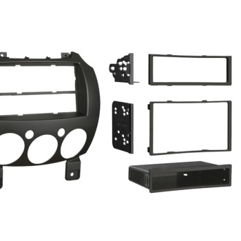 2-DIN Radioblende mit Fach Mazda 2(DE) 2007- 2015  schwarz