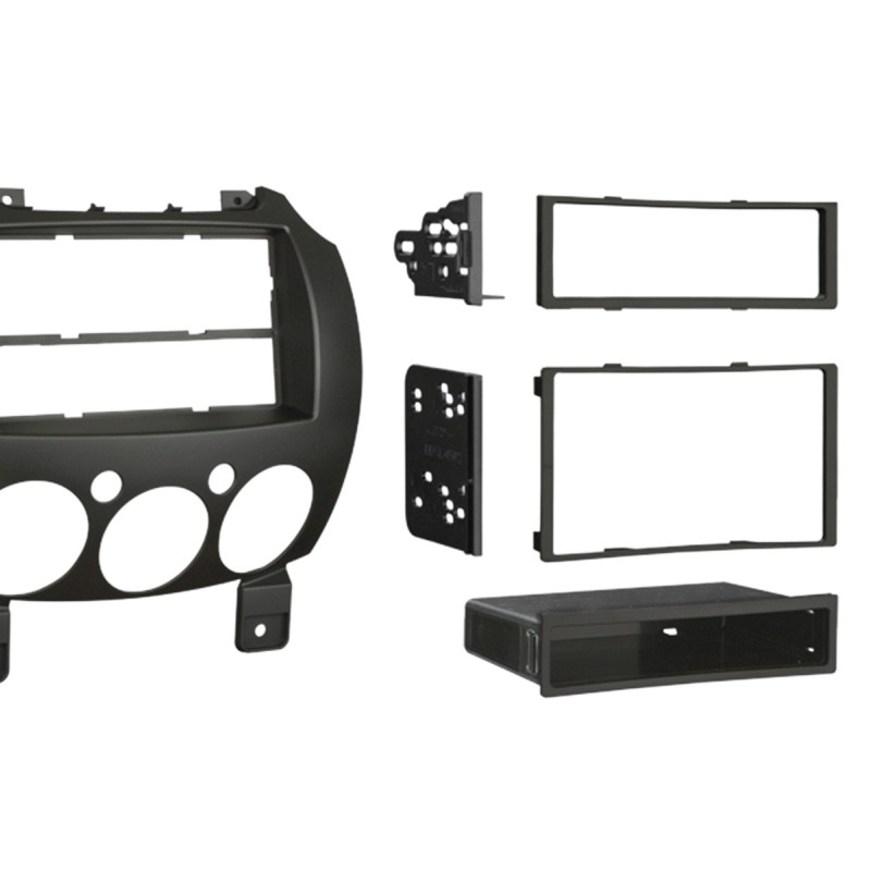 2-DIN Radioblende mit Fach Mazda 2(DE) 2007- 2015  schwarz