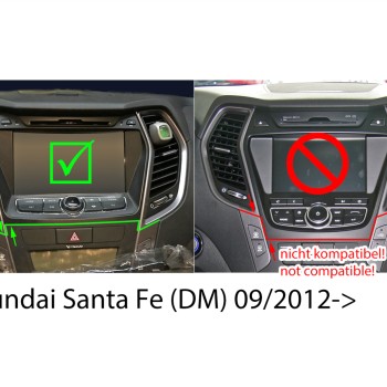2-DIN RB Hyundai Santa Fe schwarz