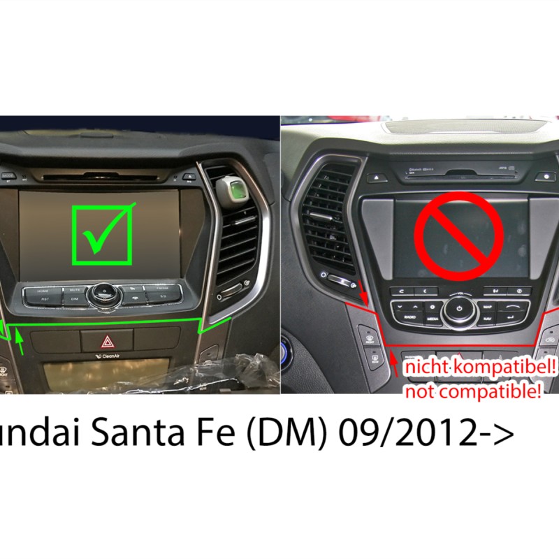 2-DIN RB Hyundai Santa Fe schwarz