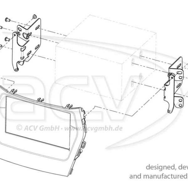 2-DIN RB Hyundai Santa Fe schwarz
