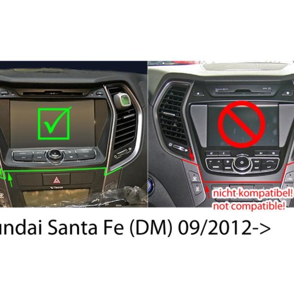 2-DIN RB Hyundai Santa Fe schwarz
