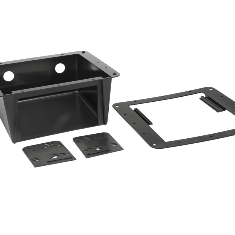 2-DIN Radioblende Universalmontage schwarz