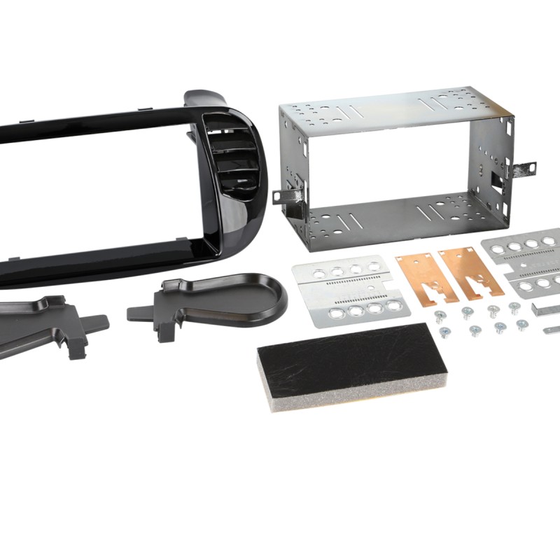 2-DIN Radioblende Fiat 500 10/2007-07/2015 Klavierlack