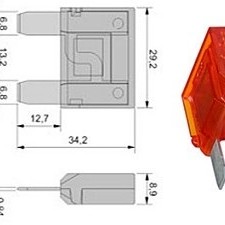 Flachstecksicherung Maxi, 40A orange