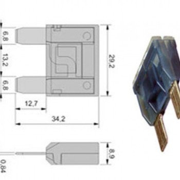 Flachstecksicherung Maxi, 60A blau