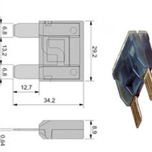Flachstecksicherung Maxi, 60A blau