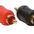 Cinch Adapter [2x Cinch-Stecker - 2x Cinch-Stecker] Schwarz und Rot