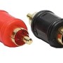 Cinch Adapter [2x Cinch-Stecker - 2x Cinch-Stecker] Schwarz und Rot