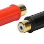 Cinch Adapter [2x Cinch-Buchse - 2x Cinch-Buchse] Schwarz und Rot