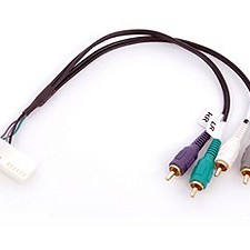 Low Level - Fakra Mini MQS in 24er Leiste auf 4 Cinchstecker (VW, Audi, Skoda)