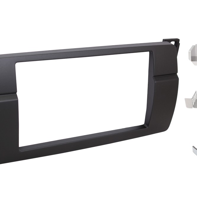 BMW 3er Reihe (Typ E46) alle Modelle 1998-2007 Doppel DIN Radio blende, schwarz