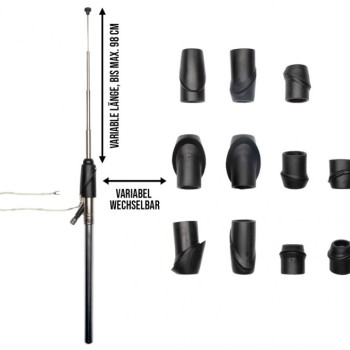 AM/FM Teleskopantenne, fahrzeugspezifisch weiss verchromt