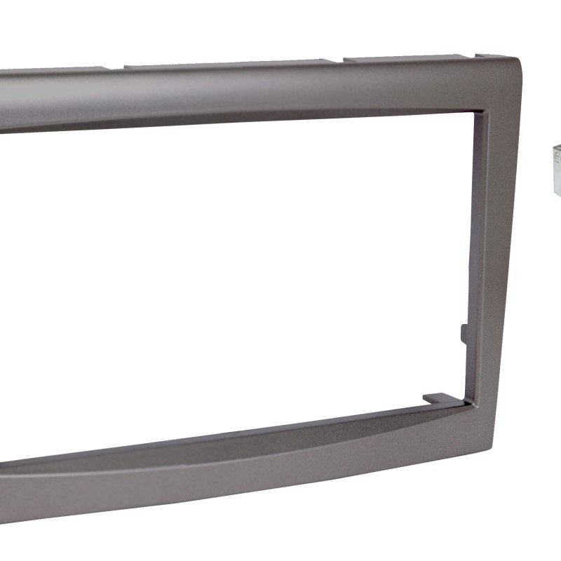 2 DIN Blende für Porsche silbergrau