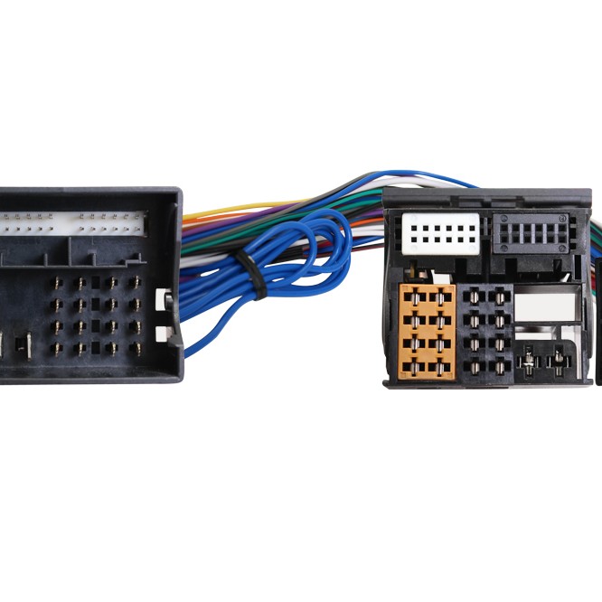 T-Kabelsatz auf ISO Buchsen und Stecker zu Skoda, Volkswagen