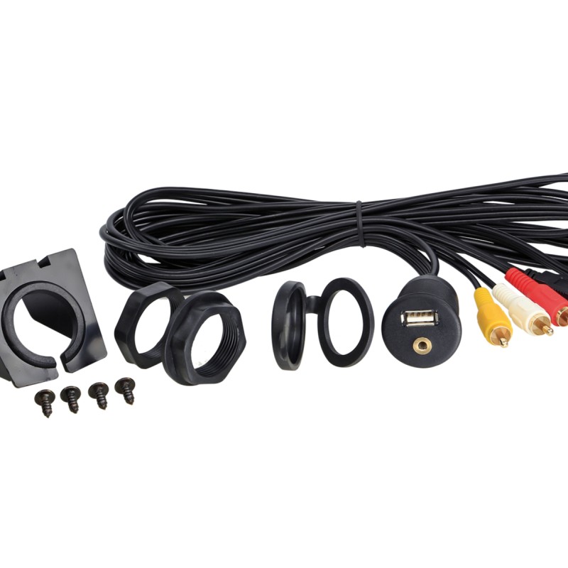 USB/AUX-AV Einbaubuchse/Aufbaugehäuse USB/3,5mm Klinke