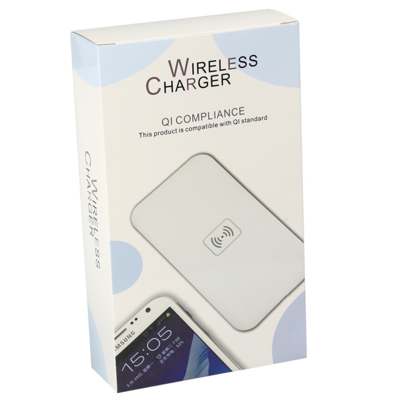 Induktive Qi - Tisch Ladestation weiss