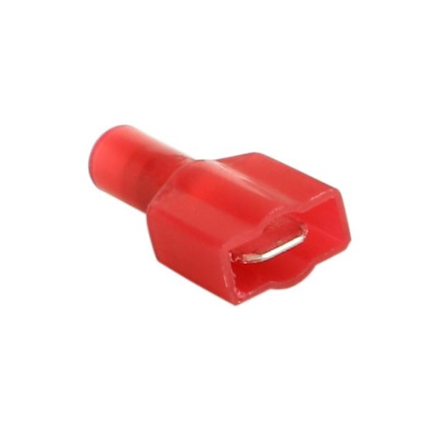 Flachstecker vollisoliert rot 0.5-1.5mm/ Breite 6.3 mm Typ2