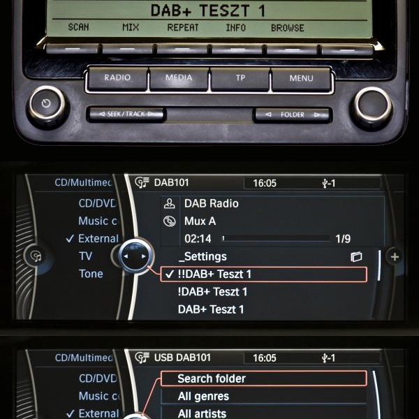 DENSION DAB+U Universal DAB Interface für werkseitig USB-Anschluss