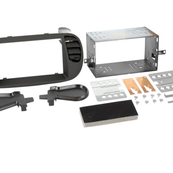 2-DIN Radioblende Fiat 500 10/2007-07/2015 schwarz matt