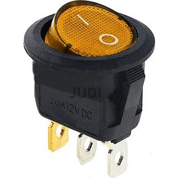SCHALTER EIN-AUS GELB 12V DC MIT KONTROLL LED