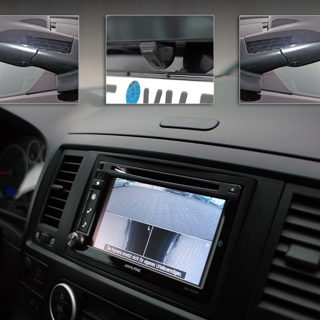 4X Video-Splitter mit 4 Anzeige-Modi Single/Dual/Triple/Quad