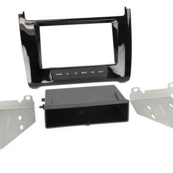 2-DIN Radioblende mit Fach VW Polo(6R) Klavierlack schwarz
