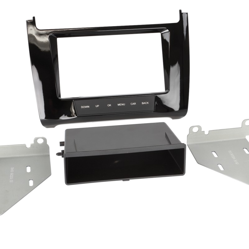 2-DIN Radioblende mit Fach VW Polo(6R) Klavierlack schwarz