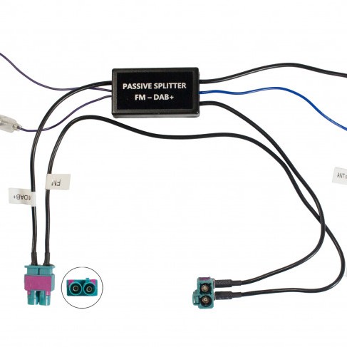 Antennensplitter Doppel FAKRA / FAKRA mit Phantomeinspeisung