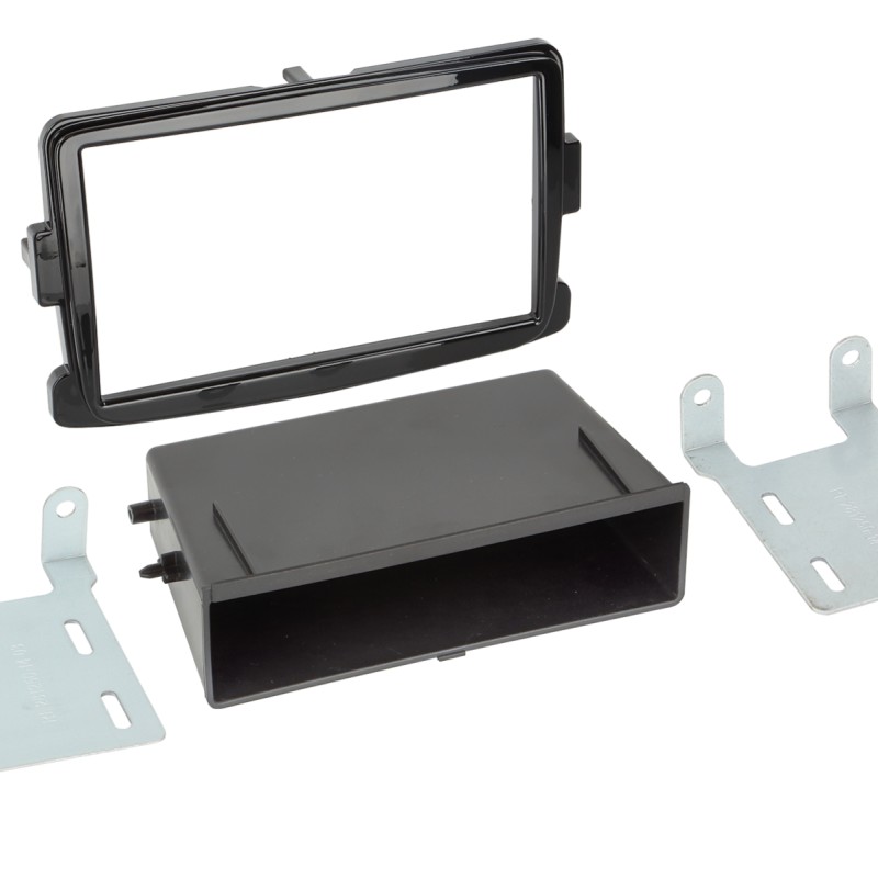 2-DIN RB mit Fach Dacia/Fiat/Nissan/Opel/Renault Klavierlack